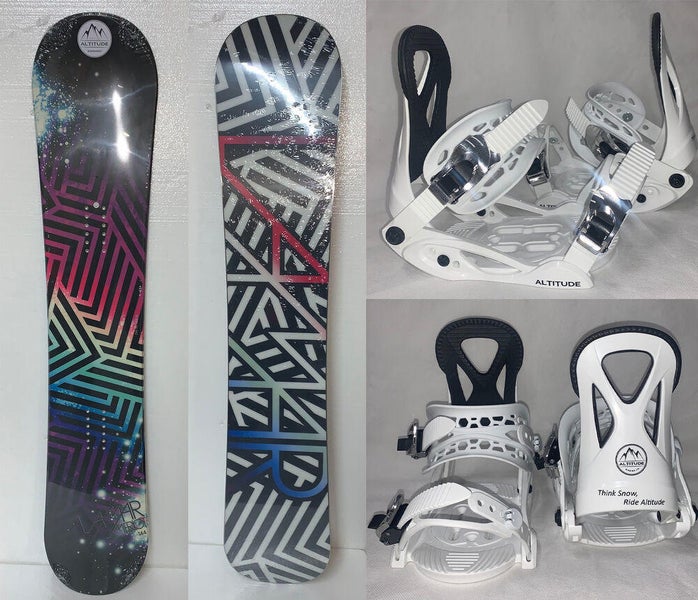 LAMAR "MERLOT" SNOWBOARD 144CM +ALTITUDE BINDINGS WHITE S/M SIZES: 6-8.5