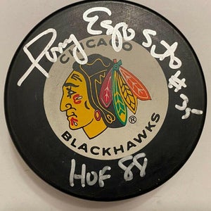 TONY ESPOSITO Signed Chicago Blackhawks Autographed Hockey Puck COA 2