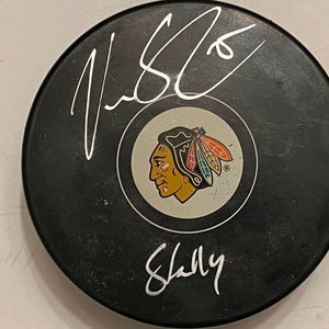 VICTOR STALBERG STALLY Signed Chicago Blackhawks Autographed Hockey Puck