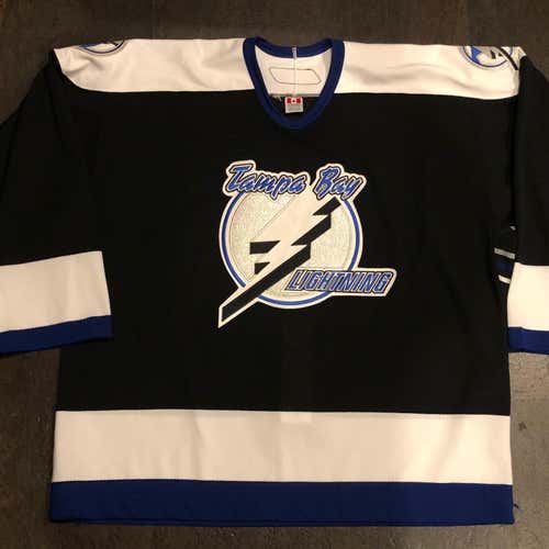 RBK 6100 On-Ice Authentic Tampa Bay Lightning 2006 Home Jersey Sz 60 **GOALIE CUT**