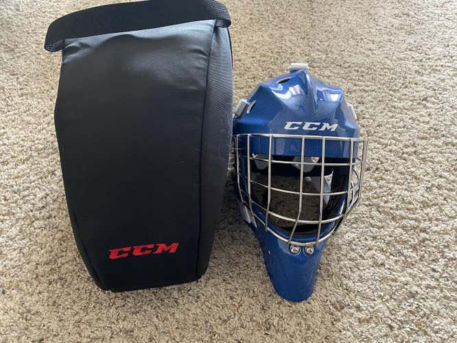 Blue Senior Used CCM 1.9 Goalie Mask
