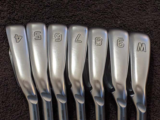 PING i210 BLACK DOT 4-PW W AWT 2.0 CUSHIN INSERTS STIFF FLEX SHAFTS +1/2" LENGTH +1/32" GRIPS