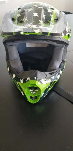 Green Used Fly Racing Helmet