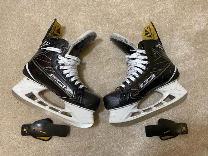 Used Senior Bauer Supreme 1S Hockey Skates Regular Width Pro Stock Size 9