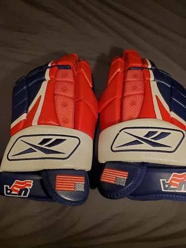 Lightly Used Reebok USA Gloves 14"