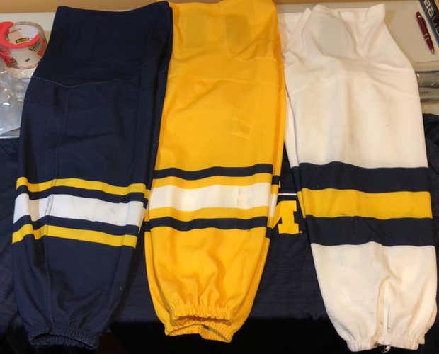 University Of Michigan Blue/White/Yellow Senior Large Poly Socks