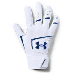 NEW Under Armour Yard White/ Royal Blue Batting Gloves Size Adult L/large 1341978 104