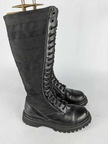 Demonia By Pleaser Unisex Adult Combat Military Boots Black Lace Up W 8 M 6 UK 5