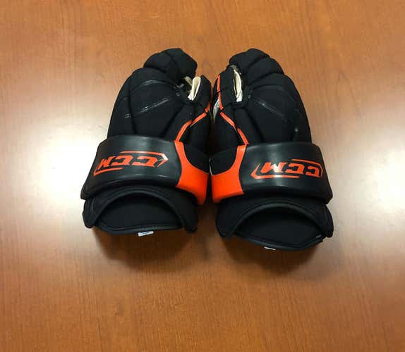 Black New Senior CCM HGV8 Gloves 15" Pro Stock - Anaheim Ducks Era