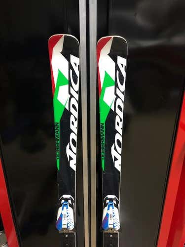 Used Nordica Dobermann GSJ Skis with bindings 142cm