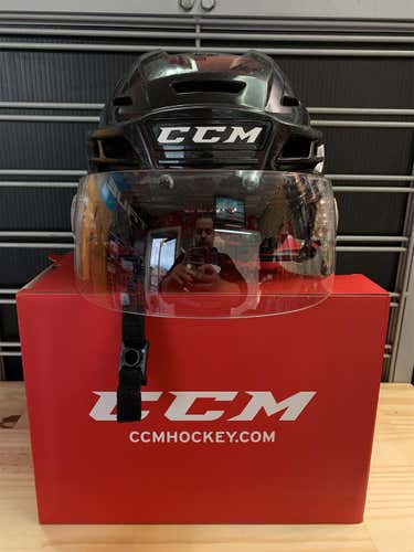 Black Used Medium CCM Resistance Pro Stock Helmet With Visor