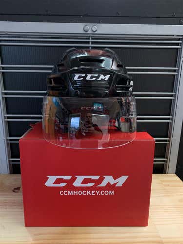 Black Used Medium CCM Resistance Pro Stock Helmet With Visor