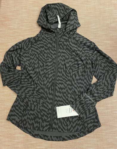 New with Tags, Black & Grey Lululemon Mist Over Windbreaker, Women's Medium/Large, Size 12
