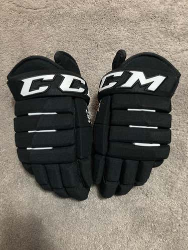 Black Used Senior CCM Tacks 4 Roll Gloves 14" Pro Stock