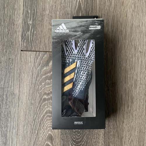 Adidas Predator20 Goalkeeper Goalie Gloves Size 8 Black White Gold