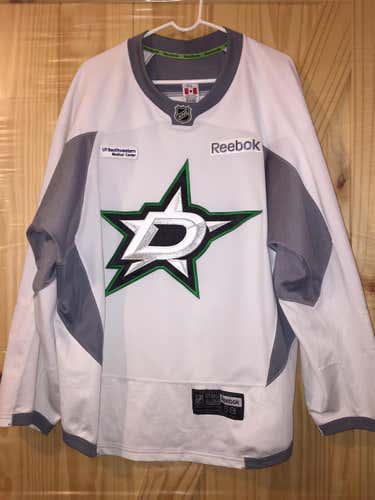 WHITE  Reebok AUTHENTIC PRACTICE JERSEY  NHL DALLAS STARS  Size 58 # 74 GORDA