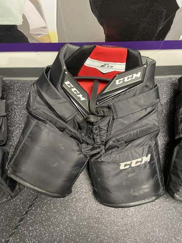 Black Used Senior Medium CCM e2.9 Hockey Goalie Pants Pro Stock
