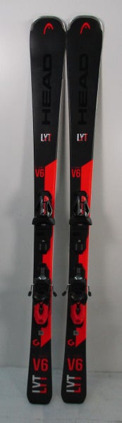 Used HEAD V-Shape V6 156cm Skis With Head PR11 Bindings (403)