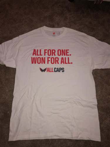 Washington Capitals All Caps giveaway shirt size Large