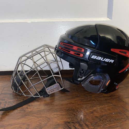 Black Used Medium Bauer Re-Akt 75 Helmet