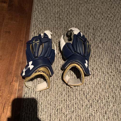 Blue Used Player's Under Armour Command Pro 2 13" Lacrosse Gloves