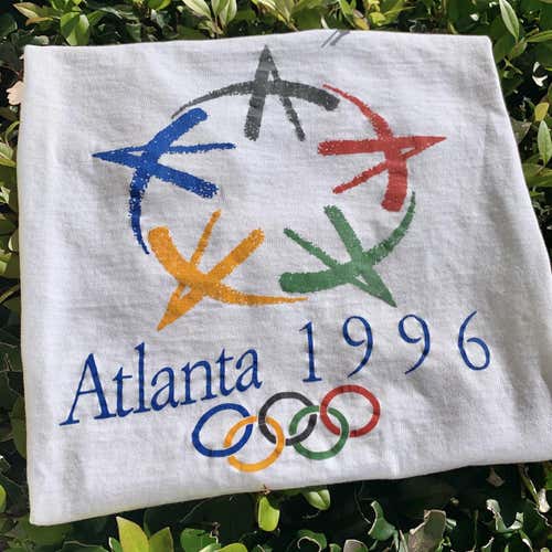 Vintage 90s Atlanta Olympics Promo Shirt XL Mens Tee Extra Large Graphics