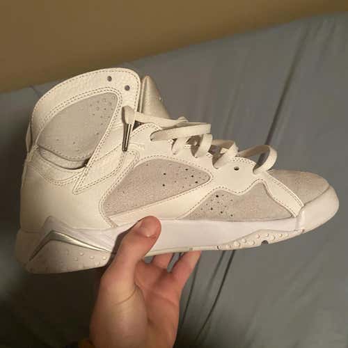 White Men's Size 9.5 (Women's 10.5) Air Jordan Retro 7 Pure Money