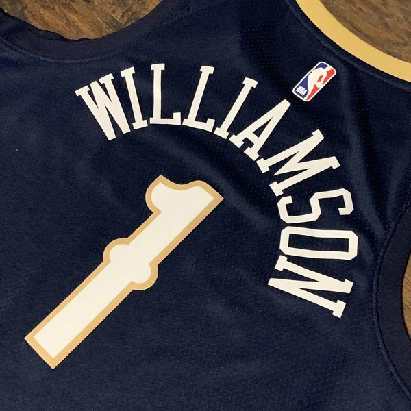 New Orleans Pelicans Zion Williamson #1 Swingman Blue Nike Jersey Sz Large
