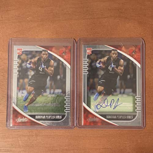 Donovan Peoples Jones Panini Absolute Football Rookie autograph Lot