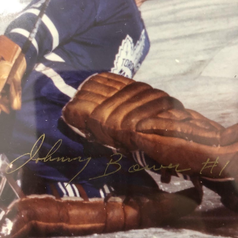 Johnny Bower Autographed Framed Photo