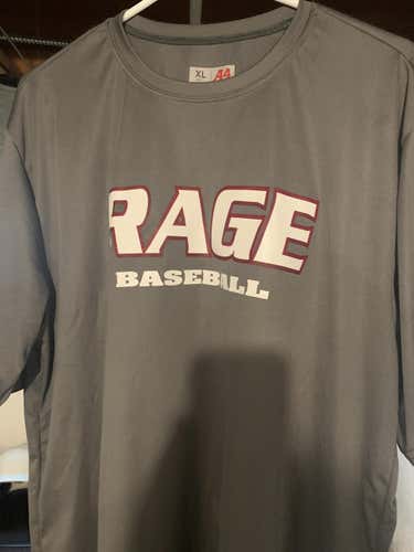 Gray Men's Lightly Used Adult XL Rage Baseball Shirt