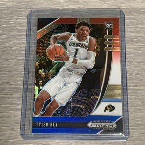 Tyler Bey 20-21 Panini Prizm Draft Picks Red White & Blue Mavericks Rookie Card