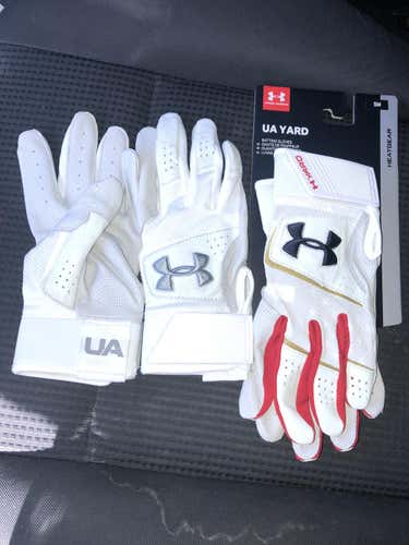 2 pairs Under Armour Yard Batting Gloves (Small)