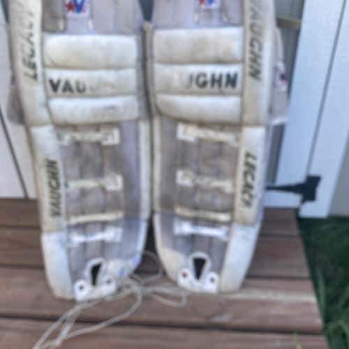 White Senior 36" Vaughn Legacy Goalie Leg Pads