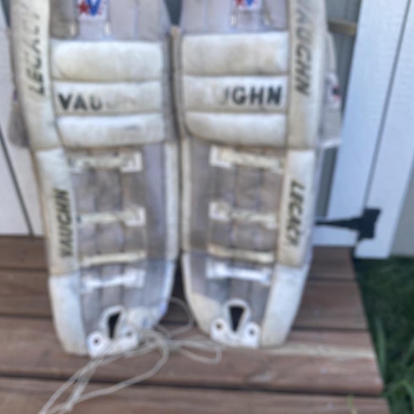 White Senior 36" Vaughn Legacy Goalie Leg Pads
