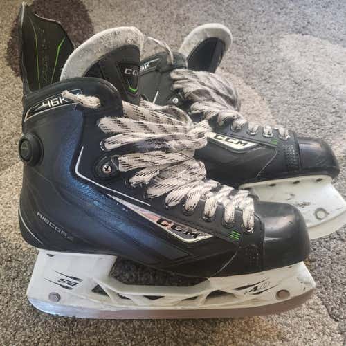 Used Senior CCM RibCor 46K Pump Hockey Skates Extra Wide Width Size 8