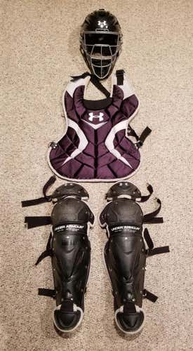 Used Under Armour Victory Junior Catchers Gear UAHG2-YVS UACP2-JRVS UALG2-JRVS