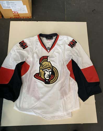 New Reebok Ottawa Senators white NHL Pro Stock Hockey Jersey 58