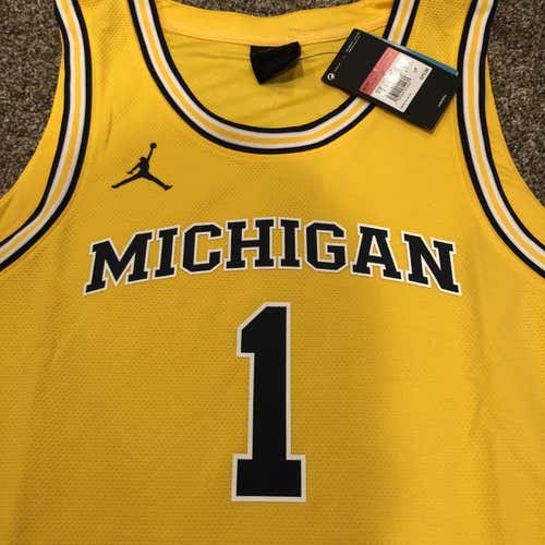 NEW! Michigan Adult Large Jordan Jersey