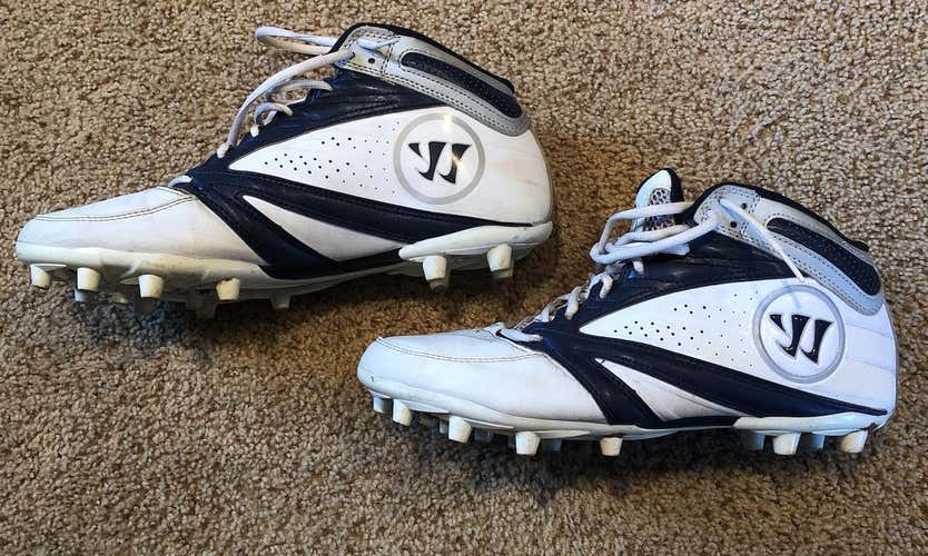 Warrior Burn 2nd Degree White Cleats Size 12