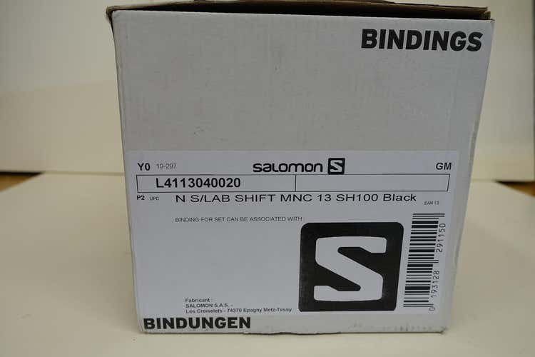 Salomon S/Lab Shift MNC 13 Ski Touring Bindings w/100mm Brakes - New in Box