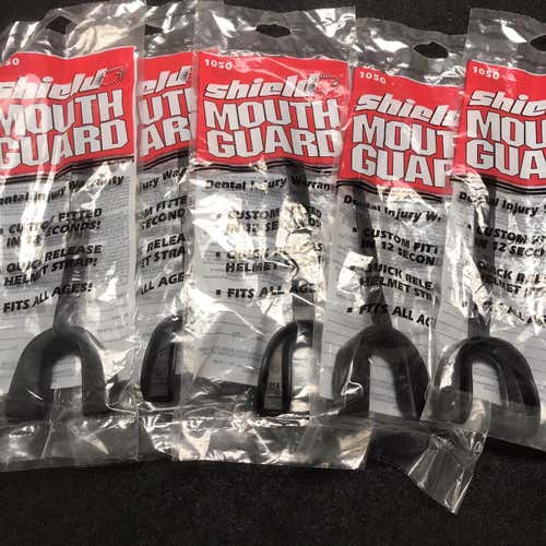 5 PACK Sheild Mouthguards (Black)