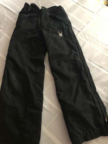 Black Unisex Used Youth Size 14 Spyder Ski Pants