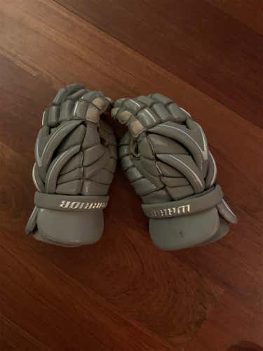 Gray Used Player's Warrior Evo 13" Lacrosse Gloves