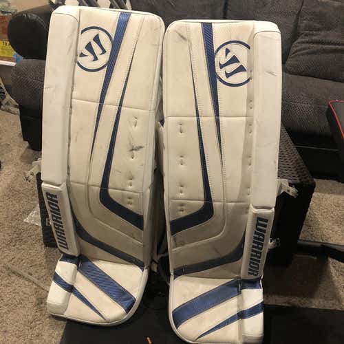 White Senior 36" Warrior Ritual Pro Pro Stock Goalie Leg Pads