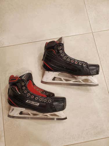 BCHL Used Senior 9.5 Bauer Vapor 1X Goalie Skates Pro Stock Size 9.5