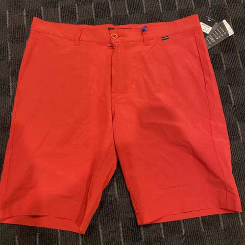 Red Adult Size 36 Travis Matthew Shorts