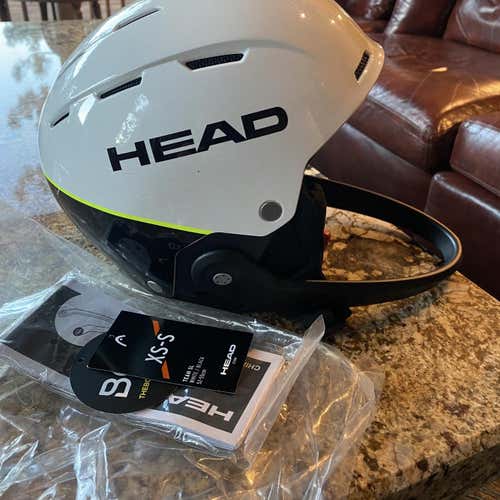 White New Extra Small / Small 52-55HEAD Rebel SL Helmet FIS Legal