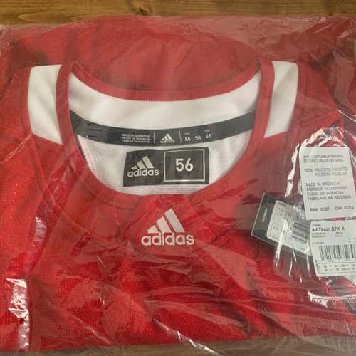 Brand New Red Adult Size 56 Adidas Jersey