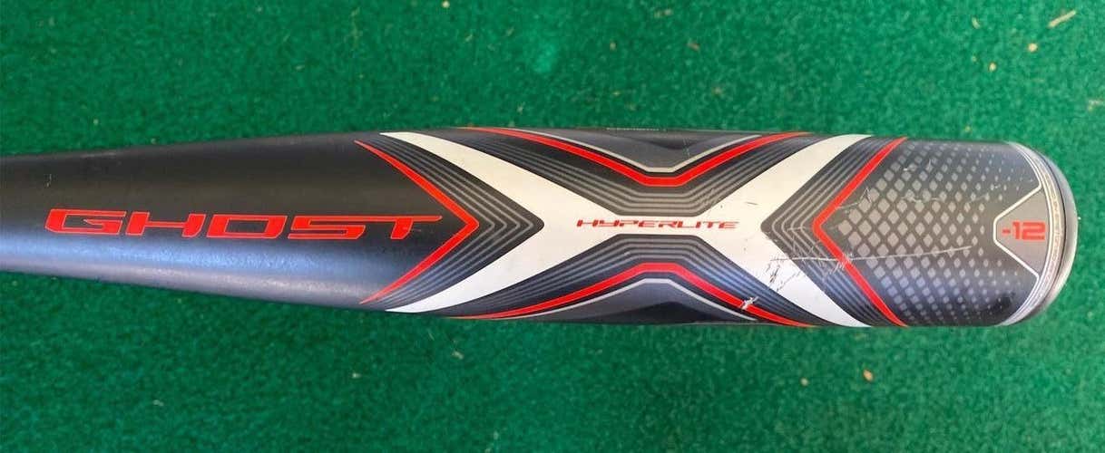 Kid Pitch (9YO-13YO) 2019 Composite Ghost X Hyperlite (-12) 18 oz 30" Bat